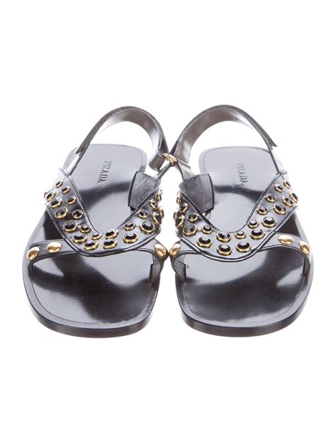 prada crystal embellished sandals